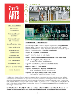 2014 Twilight Concert Series