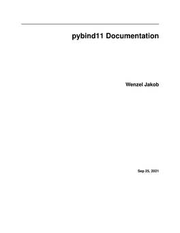 Pybind11 Documentation