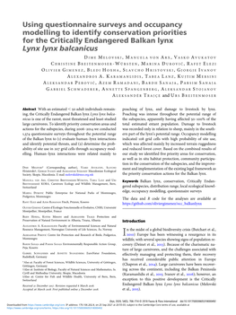 Using Questionnaire Surveys and Occupancy Modelling to Identify Conservation Priorities for the Critically Endangered Balkan Lynx Lynx Lynx Balcanicus