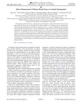 Direct Measurement of Photon Recoil from a Levitated Nanoparticle