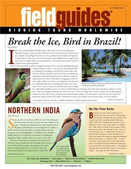 Break the Ice, Bird in Brazil! Bret Whitney Grew up in Central Indiana and Ohio, Places Where the Seasons Are Well Delineated