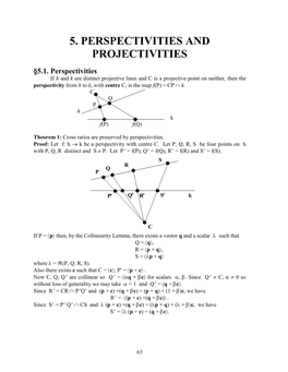 CHAP05 Perspectivities and Projectivities