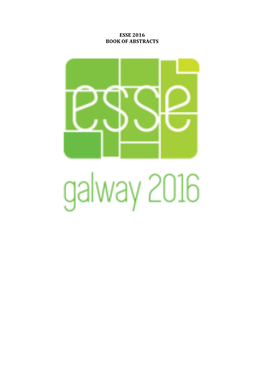 Esse 2016 Book of Abstracts 1-19