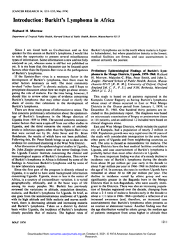 Burkitt's Lymphoma in Africa