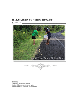 12 Myna Bird Control Project Savai'i
