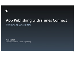 App Publishing with Itunes Connect Review and What’S New