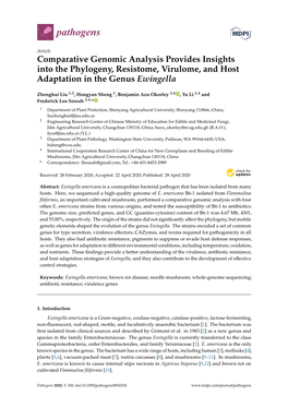 Comparative Genomic Analysis Provides Insights Into the Phylogeny, Resistome, Virulome, and Host Adaptation in the Genus Ewingella