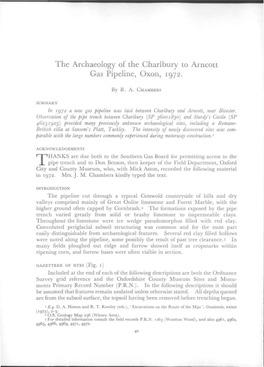 The Archaeology of the Charlbury to Arncott Gas Pipeline, Oxon, 1972