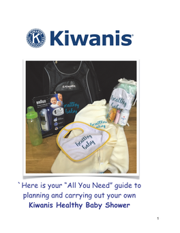 Kiwanis Healthy Baby Shower