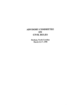 Advisory Committee on Civil Rules