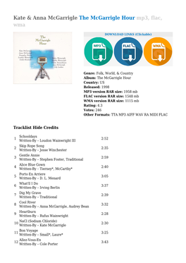 The Mcgarrigle Hour Mp3, Flac, Wma