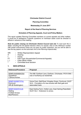 Chichester District Council Planning Committee Wednesday 21 June