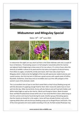 Midsummer and Mingulay Special