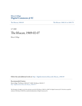 The Ithacan, 1969-02-07