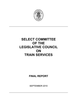 Select Committee of the Legislative Council on Train Services
