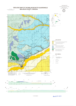 Geologic Map of the Malheur Butte Quadrangle, Malheur County, Oregon