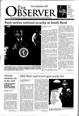 Bush Tackles National Security at South Bend