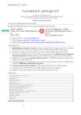 Clement Jonquet's CV