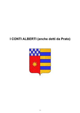 I CONTI ALBERTI (Anche Detti Da Prato)