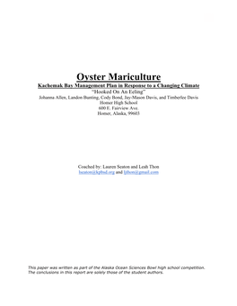 Oyster Mariculture