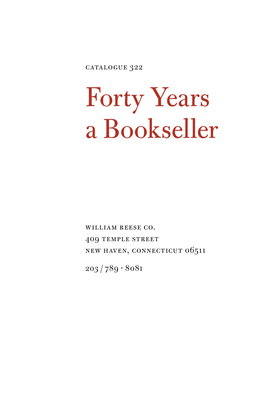 Forty Years a Bookseller