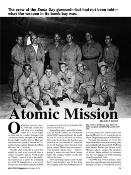 Enola Gay Guessed—But Had Not Been Told— What the Weapon in Its Bomb Bay Was