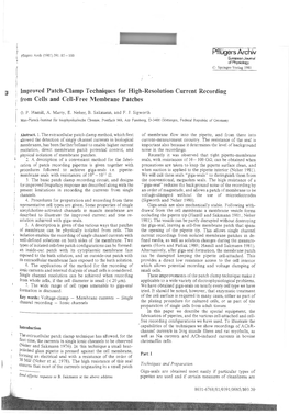 Hamill Et Al., 1981. Improved Patch-Clamp