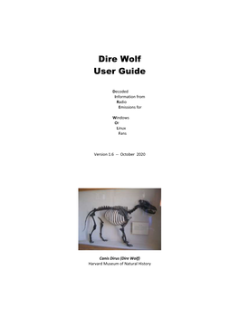 Dire Wolf User Guide