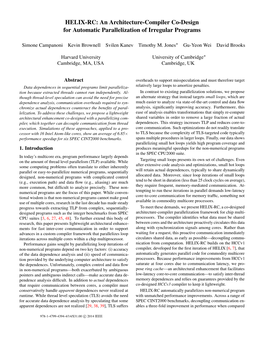 An Architecture-Compiler Co-Design for Automatic Parallelization of Irregular Programs