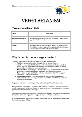 Vegetarianism