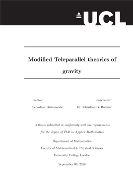 Modified Teleparallel Theories of Gravity