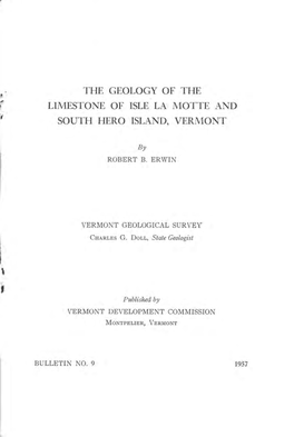 The Geology of the Limestone of Isle La Motte and South Hero Island, Vermont