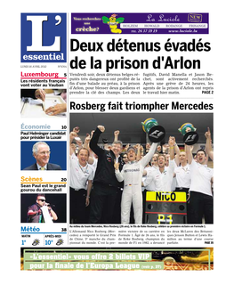 Deuxdétenusévadés De La Prison D'arlon