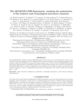 The QUIJOTE-CMB Experiment: Studying the Polarisation of the Galactic and Cosmological Microwave Emissions