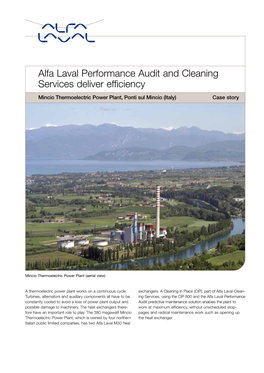 Alfa Laval Performance Audit and Cleaning Services Deliver Efficiency