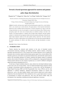 Toward a Fractal Spectrum Approach for Neutron and Gamma Pulse