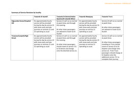 Summary of Service Revisions by Locality Towards St Austell Towards