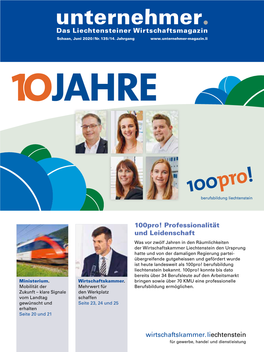 Unternehmer Magazin 10 Jahre 100Pro!