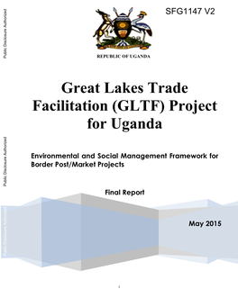 Environmental and Social Management Framework for Border Post/Market Projects Public Disclosure Authorized Final Report