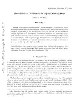 Interferometric Observations of Rapidly Rotating Stars