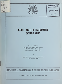 Marine Weather Dissemination Systems Study