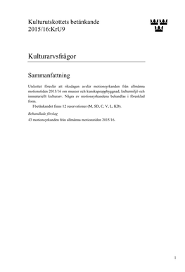 Kulturarvsfrågor