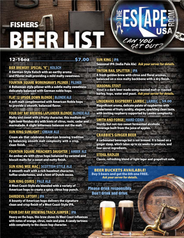 View Beer Menu