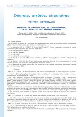 JOURNAL OFFICIEL DE LA RÉPUBLIQUE FRANÇAISE Texte 42 Sur 94