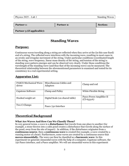 Standing Waves