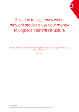 Ensuring Transparency When Network Providers Use Your Money to Upgrade Their Infrastructure