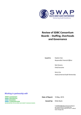 Review of SDBC Consortium Boards - Staffing, Overheads and Governance