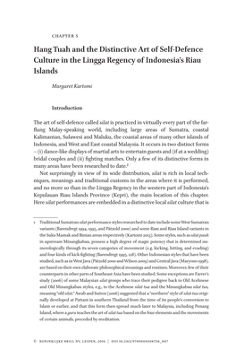 Hang Tuah and the Distinctive Art of Self-Defence Culture in the Lingga Regency of Indonesia’S Riau Islands