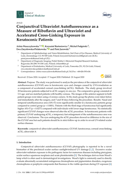 Conjunctival Ultraviolet Autofluorescence As a Measure Of