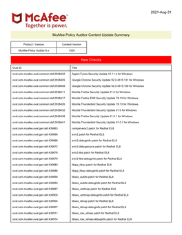 Mcafee Policy Auditor Content Update V1329